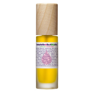 Living Libations Best Skin Ever Immortelle, a luxurious blend of Immortelle, Frankincense, and Raspberry Seed oil to cleanse, exfoliate, and nourish the skin. 30ml