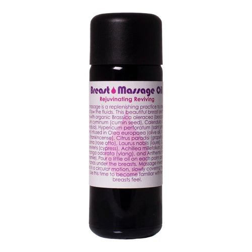 Living Libations Breast Massage Oil for breast health and relaxation with botanical ingredients. 50ml