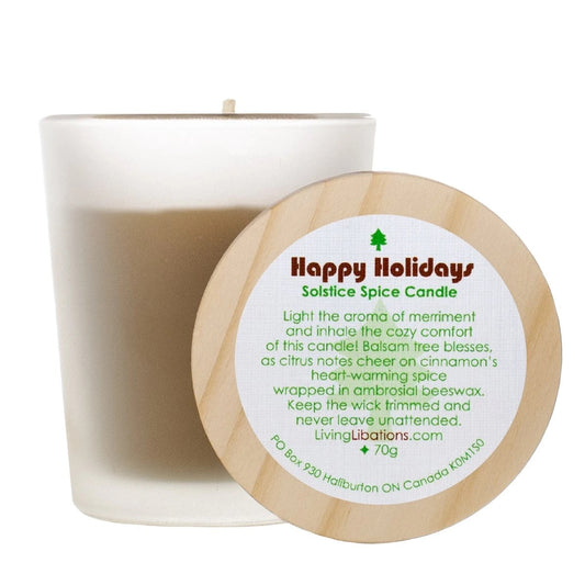 LIVING LIBATIONS Happy Holiday Solstice Spice Candle