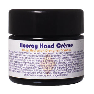 Jar of Living Libations Hooray Hand Crème. 50ml