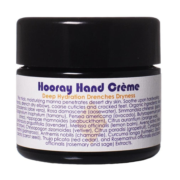 Jar of Living Libations Hooray Hand Crème. 50ml