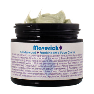 Living Libations Maverick Face Crème with nourishing botanicals and essential oils. 50ml