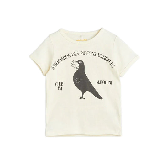 MINI RODINI Pigeon T-Shirt Off White ALWAYS SHOW