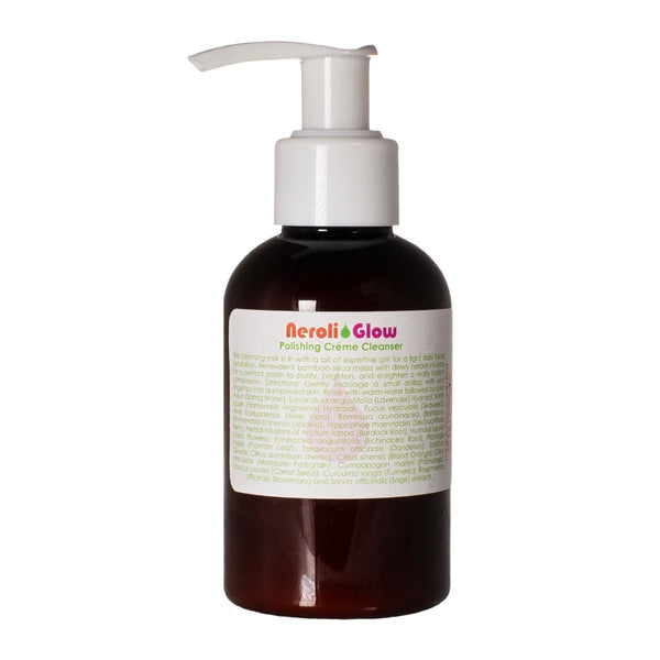 Neroli Glow Polishing Crème Cleanser by Living Libations in 120ml bottle.