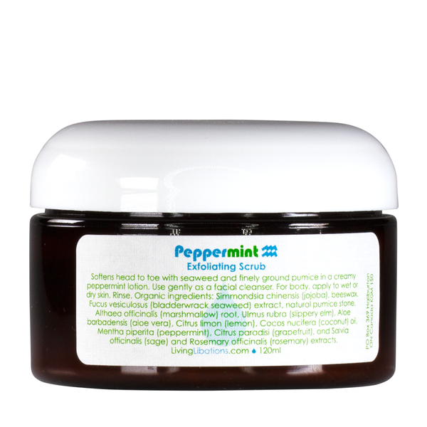 Living Libations Peppermint Exfoliating Scrub for silky-smooth, refreshed skin