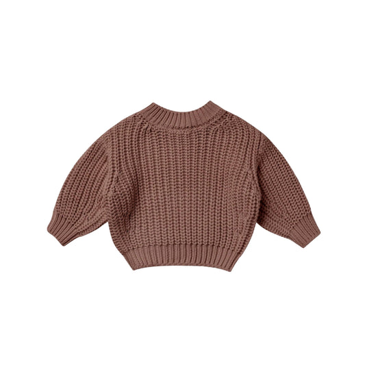 QUINCY MAE Chunky Knit Sweater Pecan ALWAYS SHOW