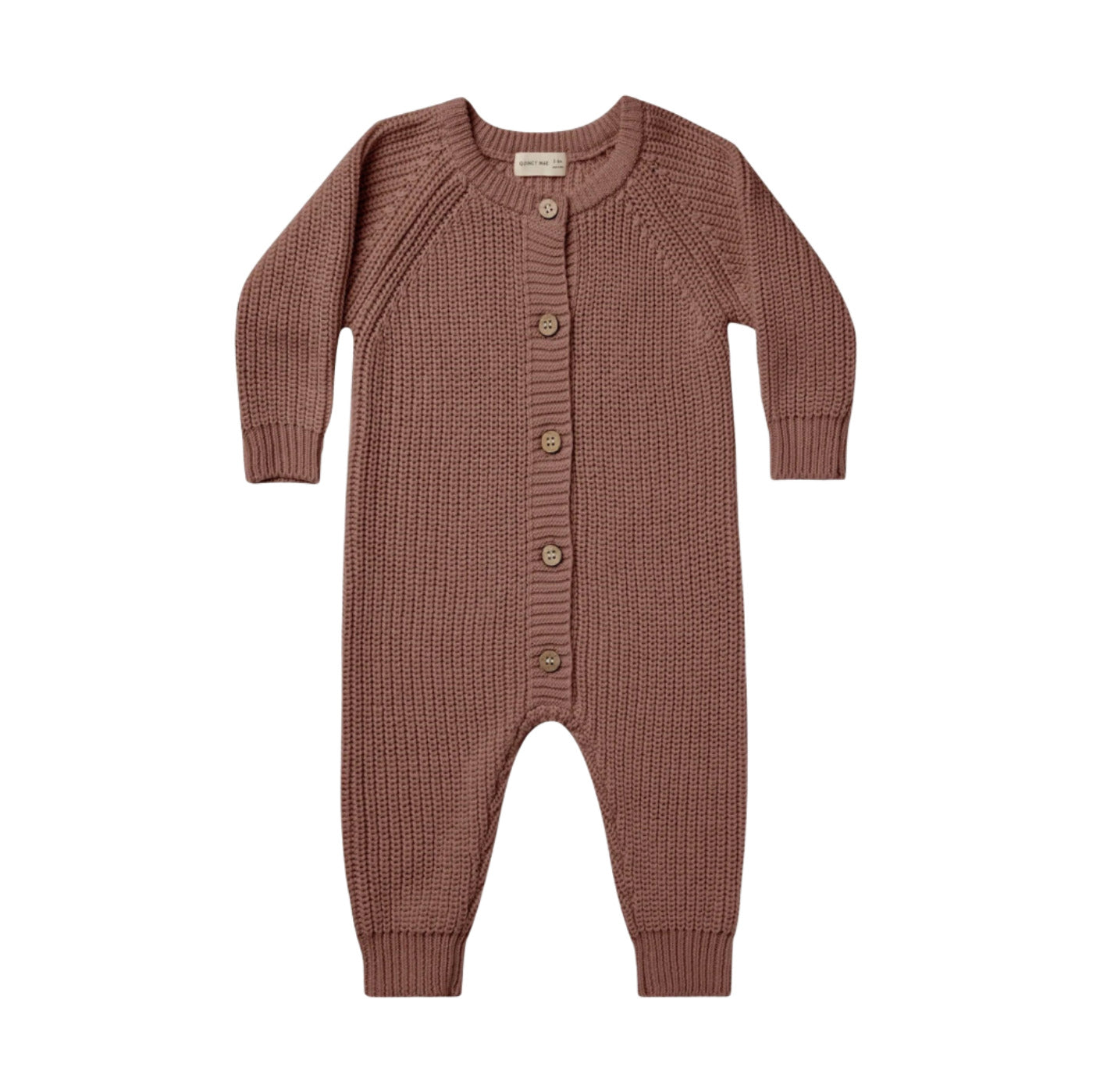 QUINCY MAE Chunky Knit Jumpsuit Pecan ALWAYS SHOW