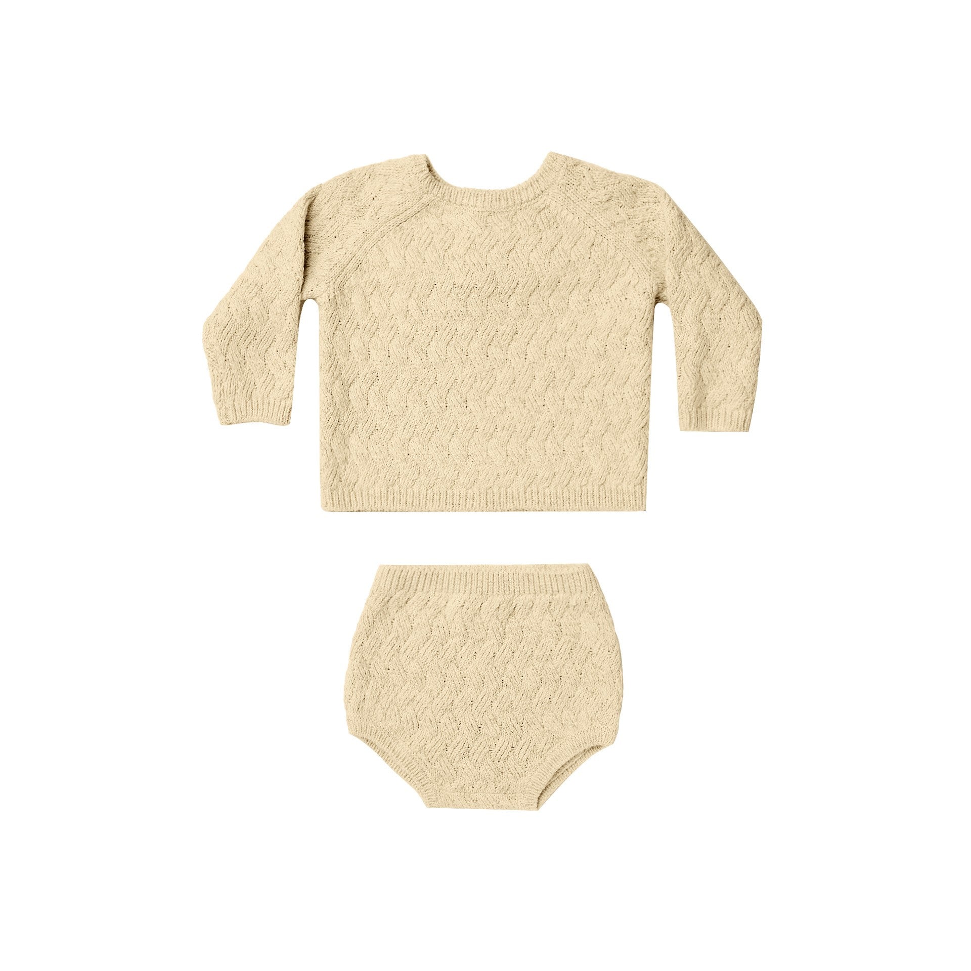 QUINCY MAE Mira Knit Set Heathered Yellow ALWAYS SHOW