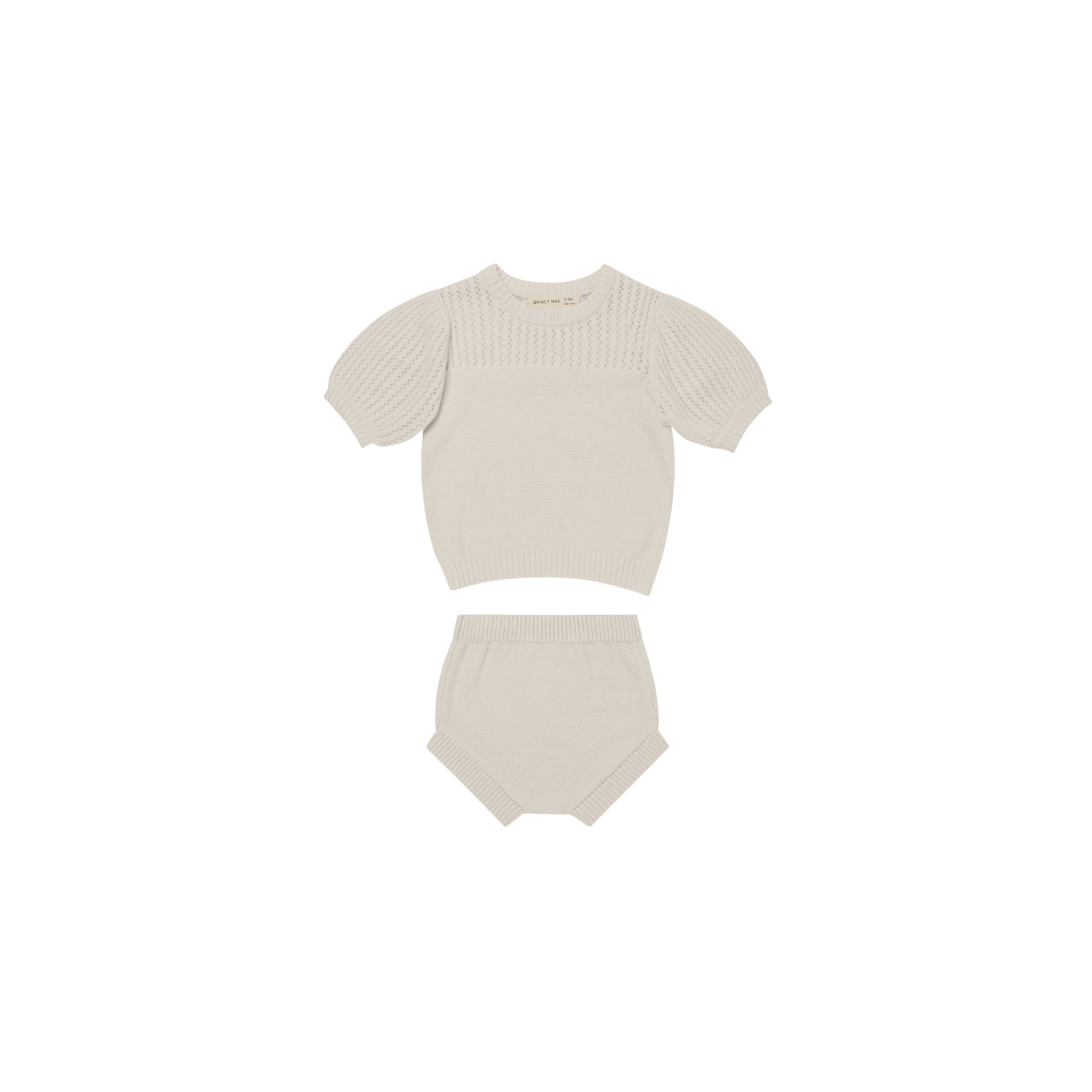 Pointelle-knit organic cotton shorts