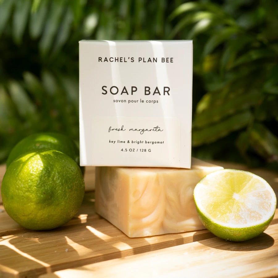 Artisan citrus soap bar made with key lime, bergamot, coconut milk and French green clay