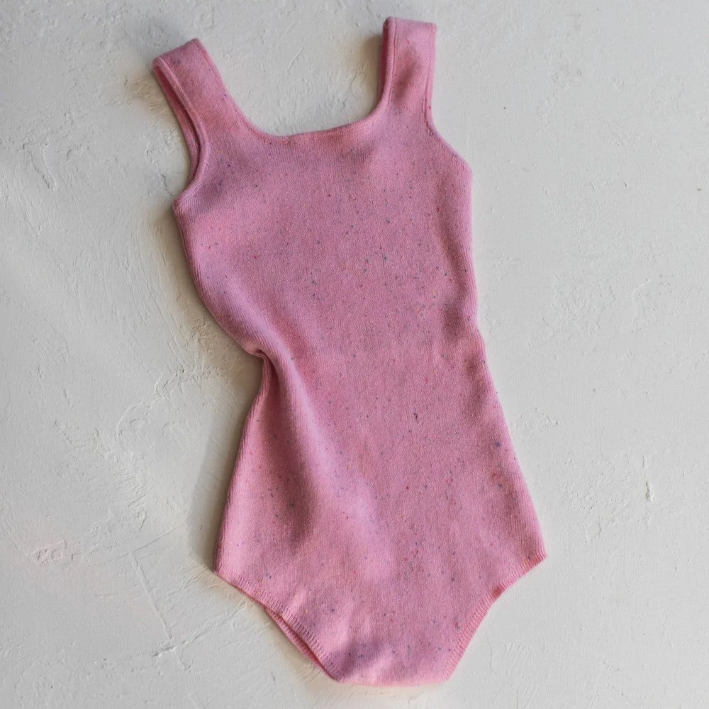 RAISED BY WATER Knit Bodysuit Pink Sprinkle ALWAYS SHOW