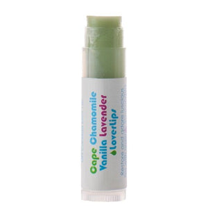 Living Libations Vanilla Chamomile Lover Lips – calming vanilla-chamomile lip balm for soft, hydrated lips.