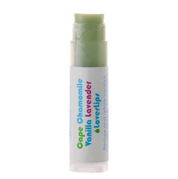 Living Libations Vanilla Chamomile Lover Lips – calming vanilla-chamomile lip balm for soft, hydrated lips.